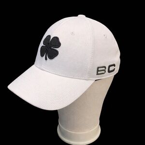 BC White Cap with Black Clover Emblem